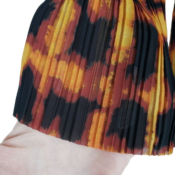 Solace London Leopard Print Mini Dress Mindy Kaling Artsy Exaggerated Sleeve - Picture 8 of 15